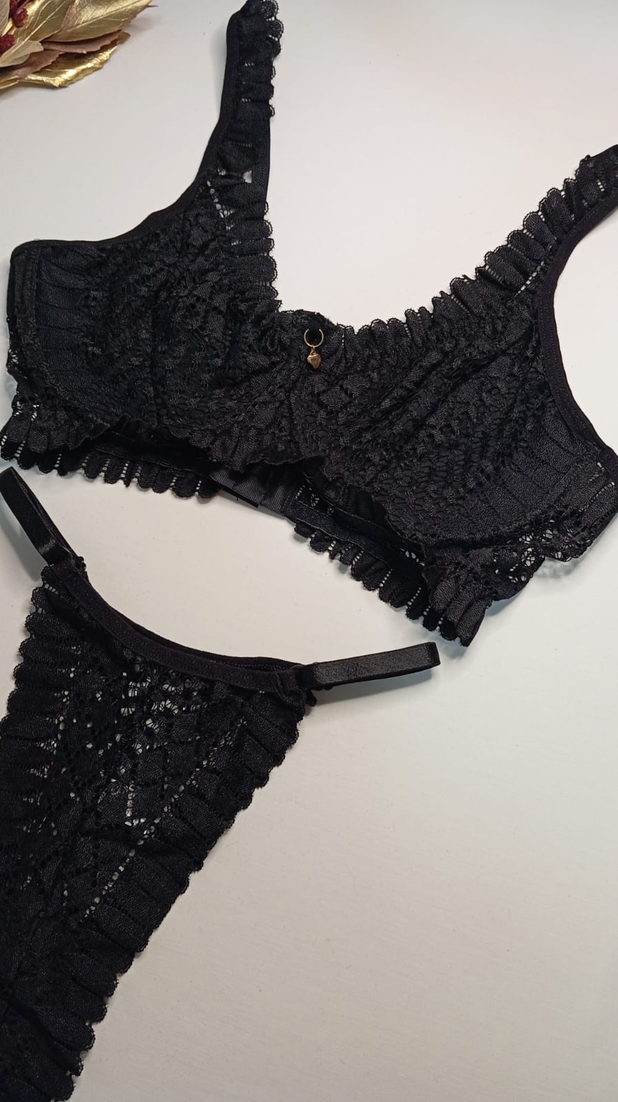 Conjunto Angel - Preto / Gg